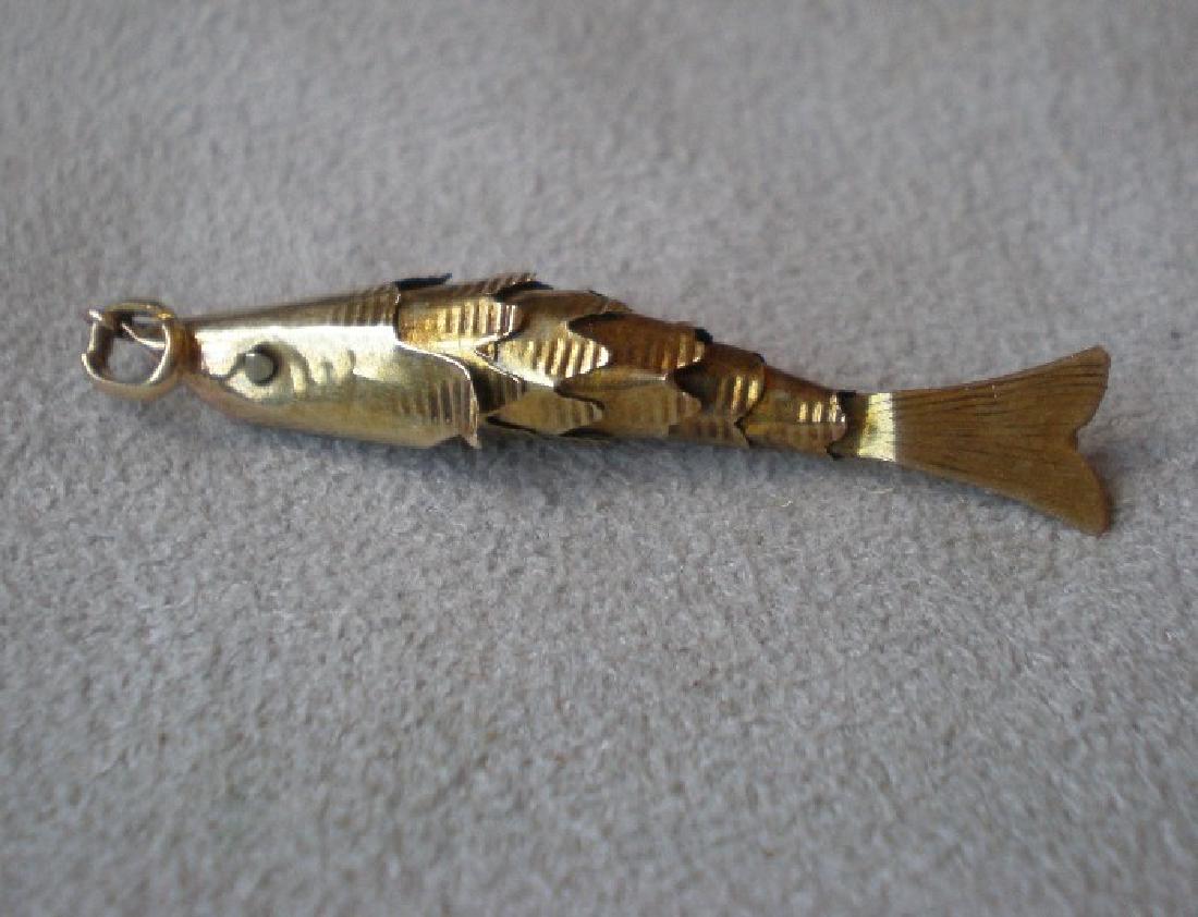 Fun Reticulated 10k Gold Fish Charm for Bracelet (1 of 2)