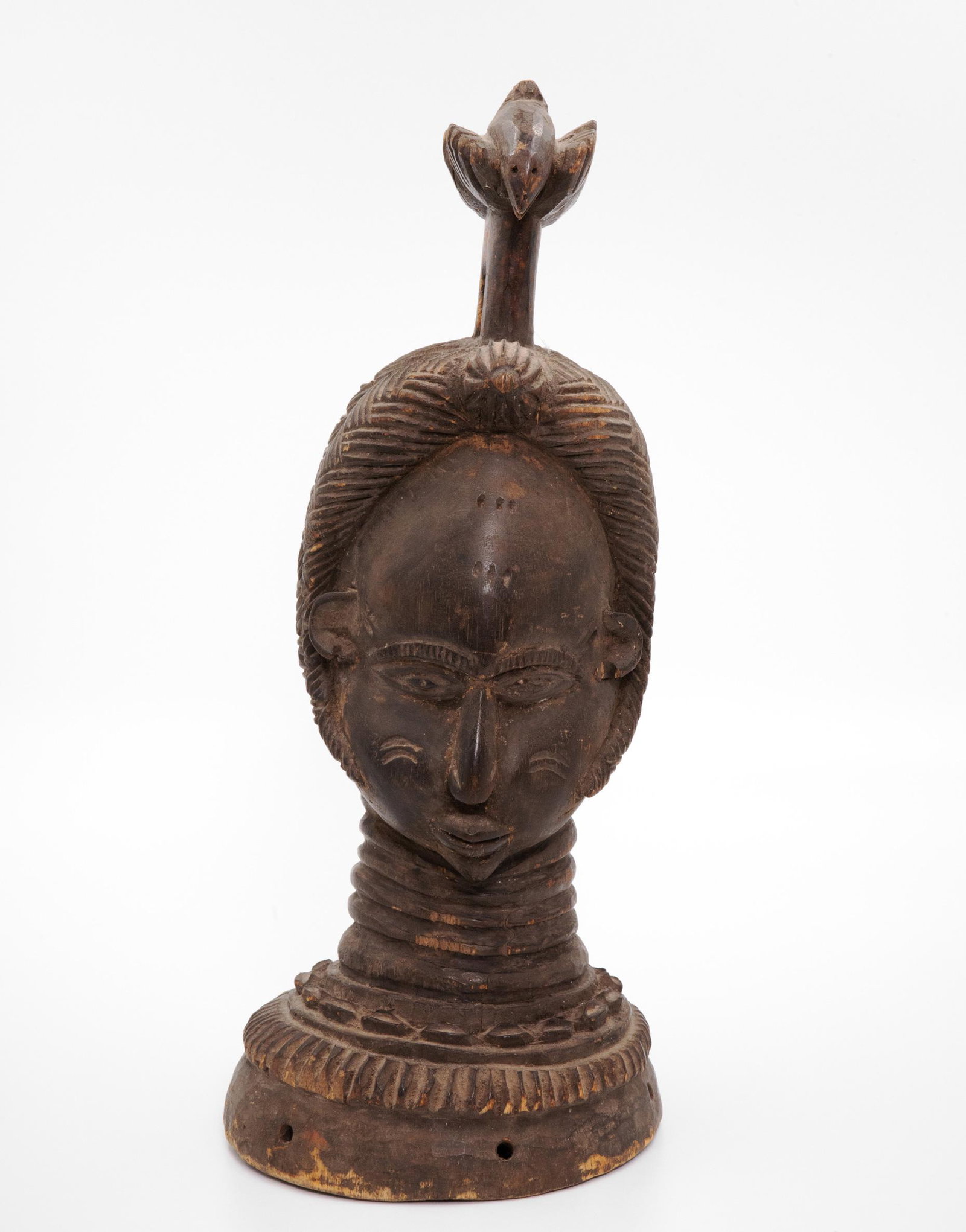 A Mende Janus Female Head, Seirra Leon: A Mende Janus Female Head, Seirra Leon Height: 40 cm Condition: For a detailed condition report, please contact us at info@hammersite.com Provenance: Estate of Sofia Abramovna Bert