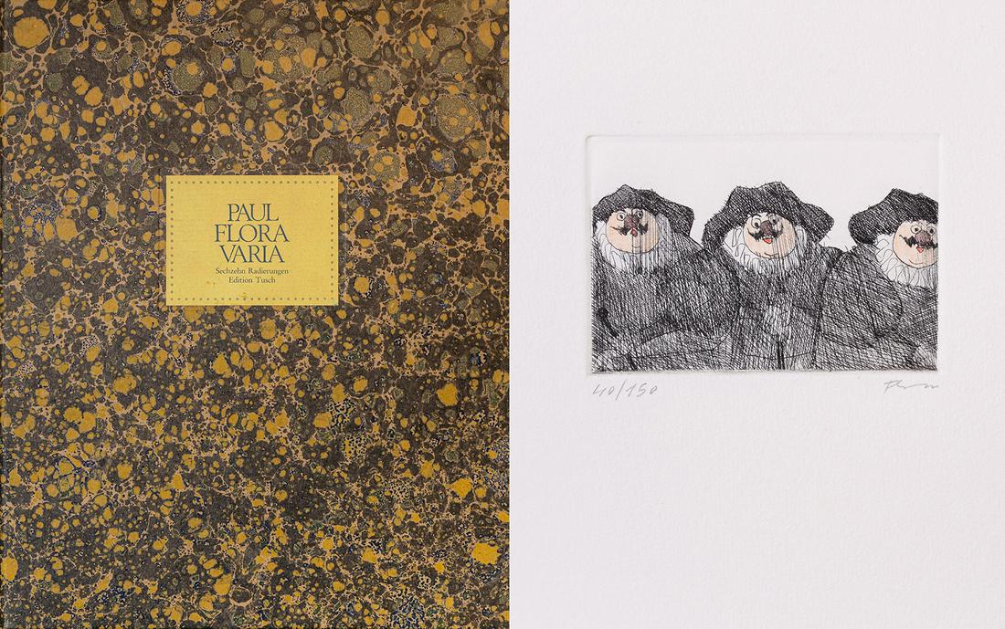 Paul Flora (Austrian 1922-2009), "Varia" A Portfolio of (1 of 3)