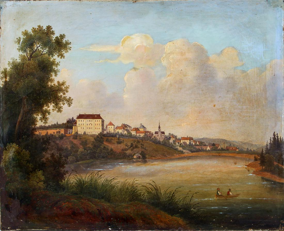 Josef Jonas (Austrian, 1805-1863), River Banks: Josef Jonas (Austrian, 1805-1863), River Banks Oil on canvas Signed and dated 1854 39 x 31.5 cm Condition: For a detailed condition report, please contact us at info@hammersite.com