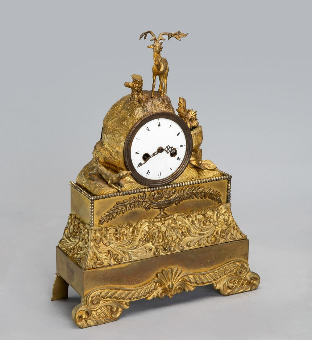 A Gilt Bronze Mantel Clock, France, 19th Century (1 of 4)