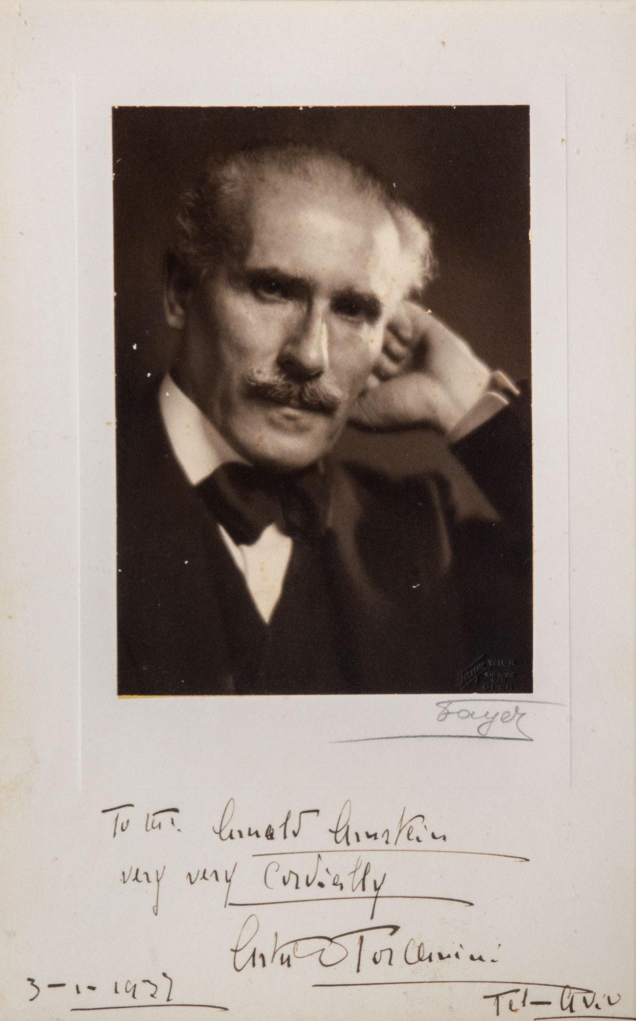 An Autographed and Dedicated Photograph of Arturo Toscanini, Dated 1927 (1 of 1)