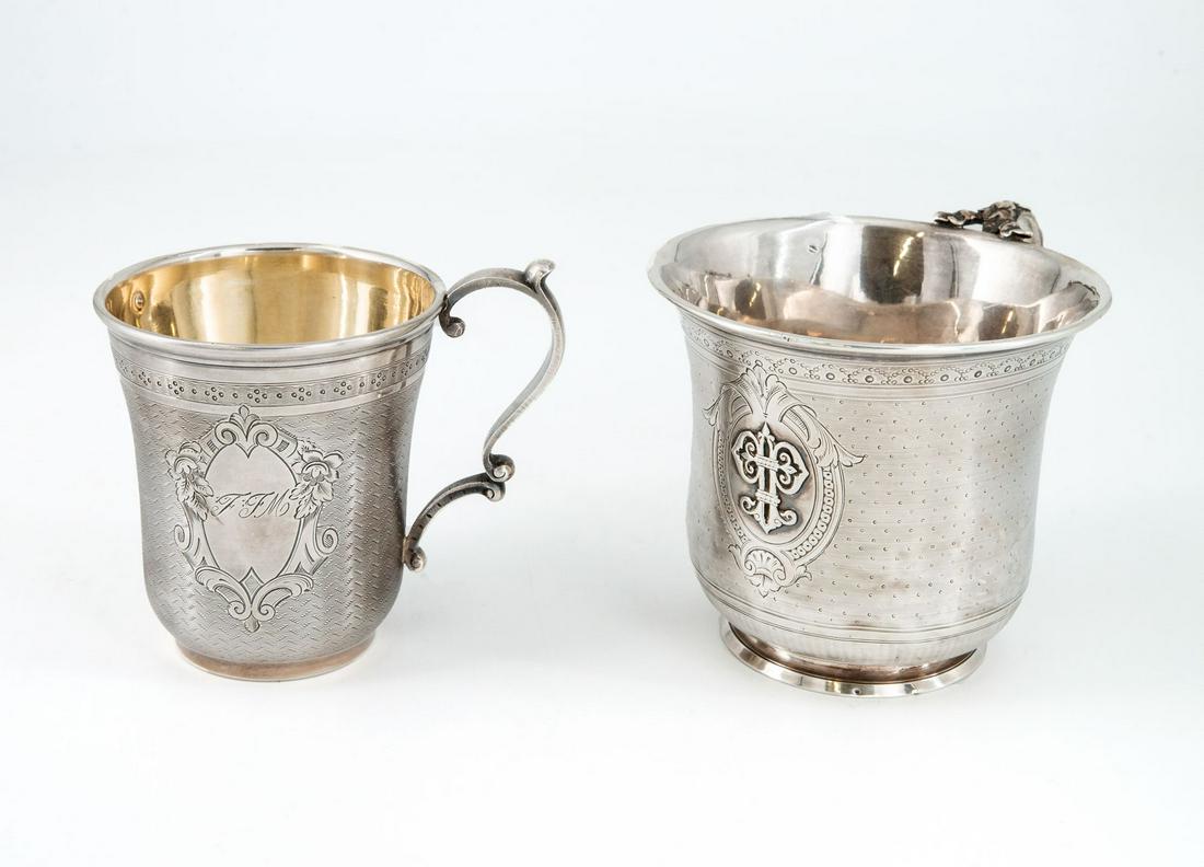 Two Silver Tea Cups, Prob. France, 19th Century (1 of 2)