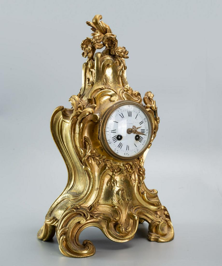 A Romantic Bronze Mantel Clock Susse Frères, France, Late 19th Century (1 of 6)