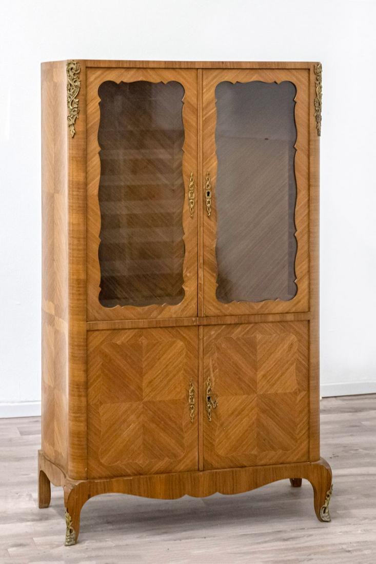 A Wood Display Cabinet with Glass Doors, France, Late 19th Century (1 of 3)