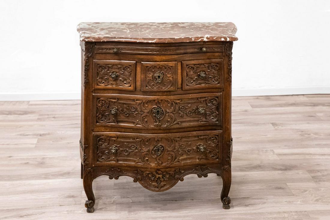 A Fine Louis XV Wood and Marble Console Cabinet, France, 18th Century (1 of 3)