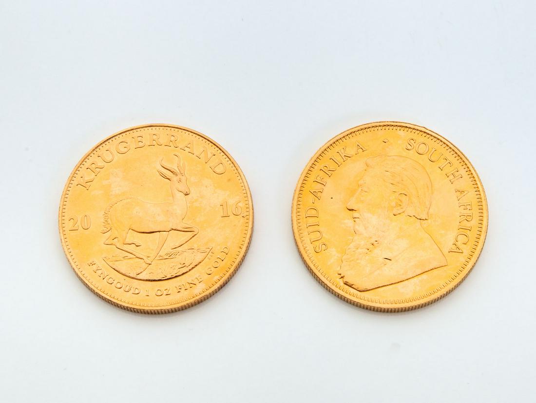 Two 2016 1 oz Gold South Africa Krugerrand Bullion Coin (1 of 1)