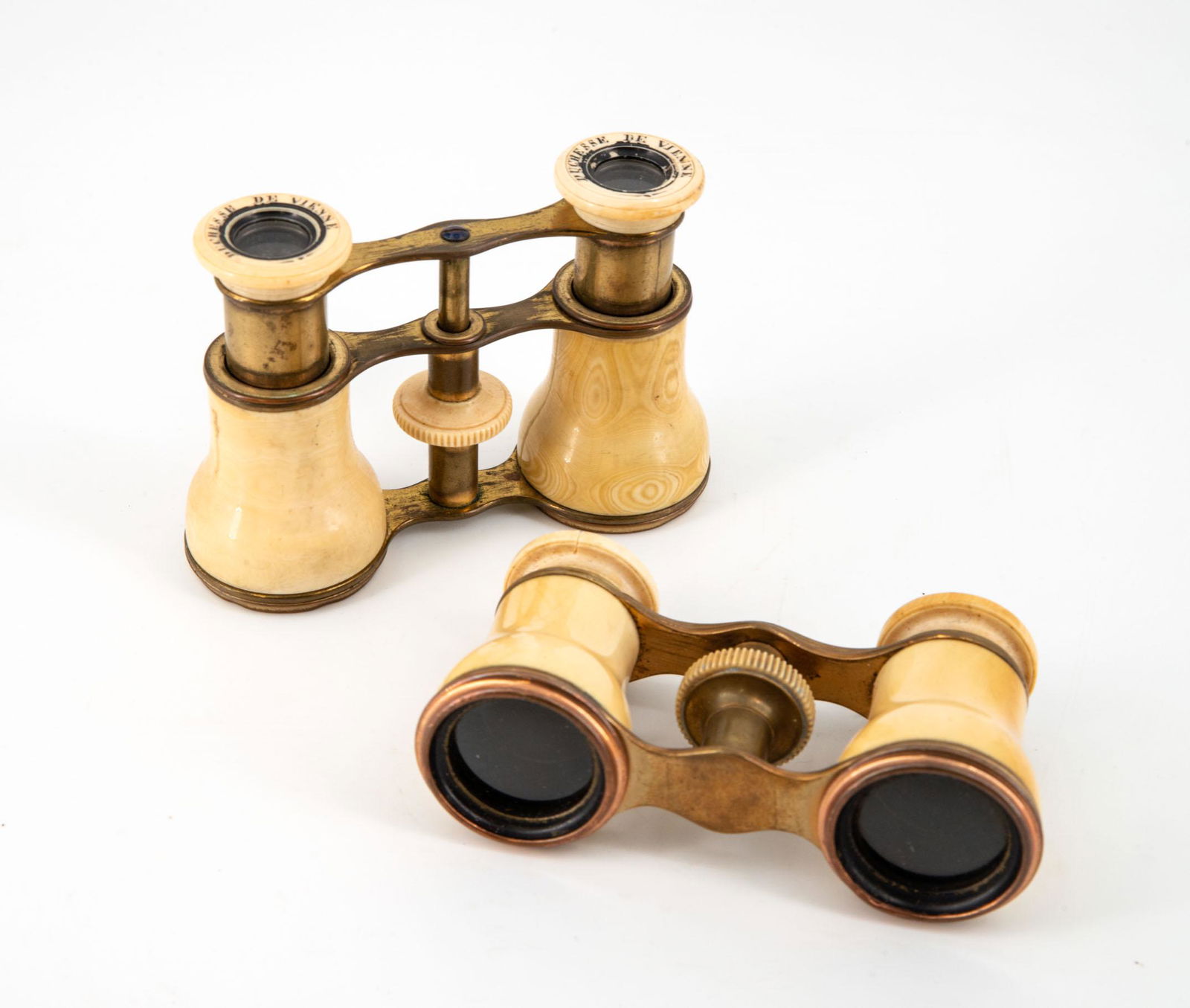 Two Fine Pairs Carved Organic Material Opera Glasses, 19th Century (1 of 4)