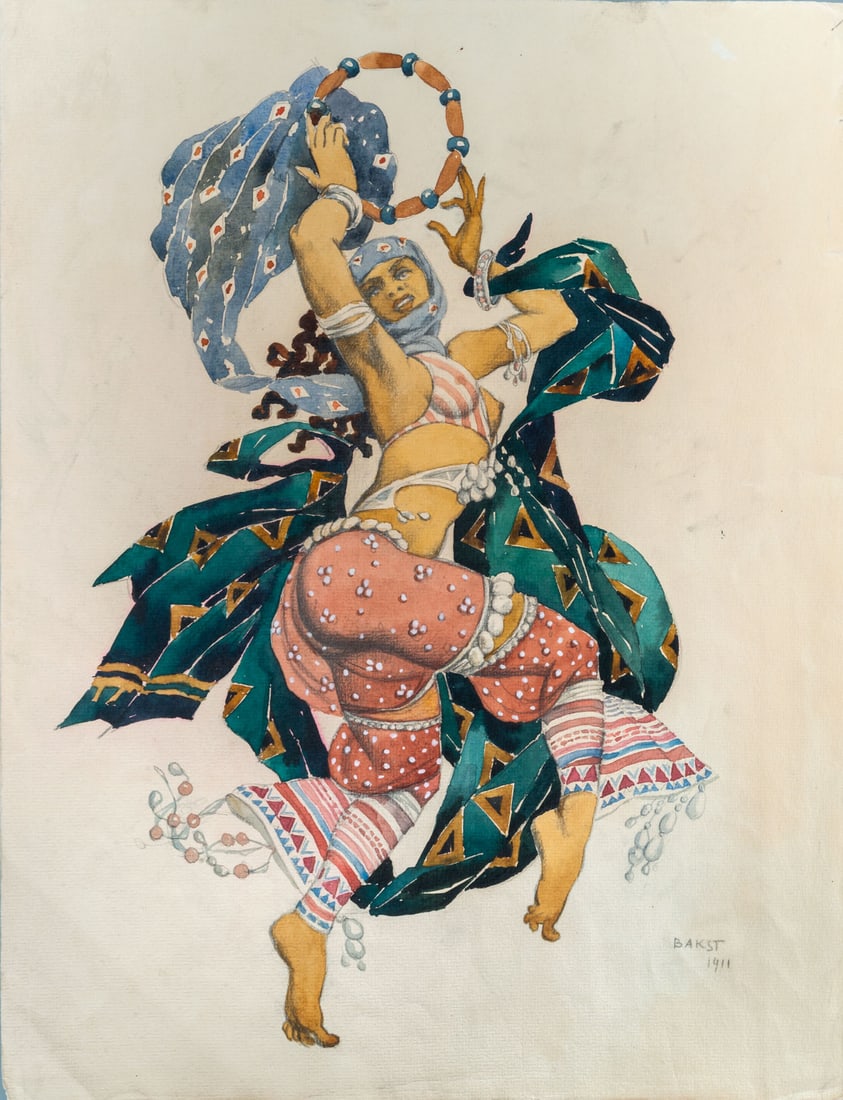 Leon Bakst (1866 - 1924), Costume Design for Scheherazade (1910) (1 of 2)