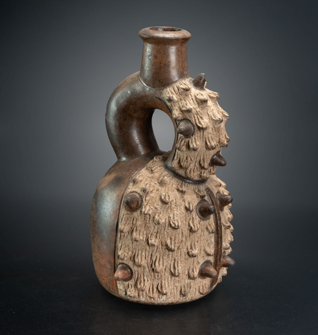 A Stirrup-Spout Bottle with Spondylus Shell Representation, Cupisnique, 1200-200 BCE (1 of 5)