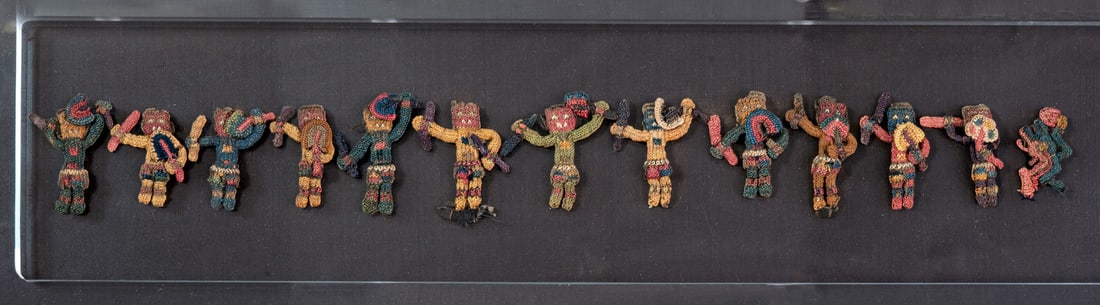 Needlework Figures with Fans and Batons, Central-South Coast, Peru, Early Intermediate Period, 1-400 (1 of 5)