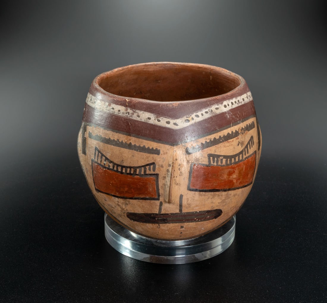 A Trophy Head Bowl, Early Nasca, Peru, 1-200 CE (1 of 4)