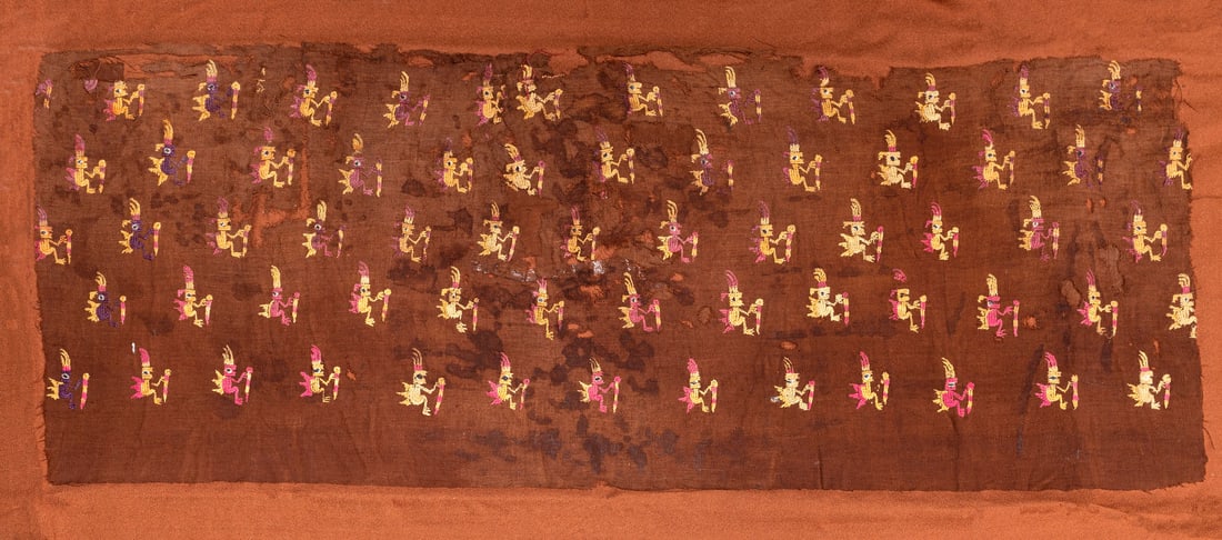An Embordered Panel with Anthropomorphic Figures, Central-South Coast, Peru, Early Intermediate (1 of 2)