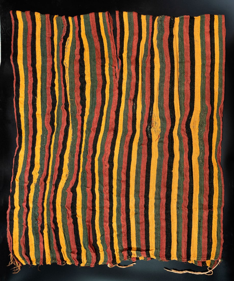 A Tunic with Vertical Colored Stripes, Central-South Coast, Peru, Early Intermediate Period, 400-700 (1 of 2)
