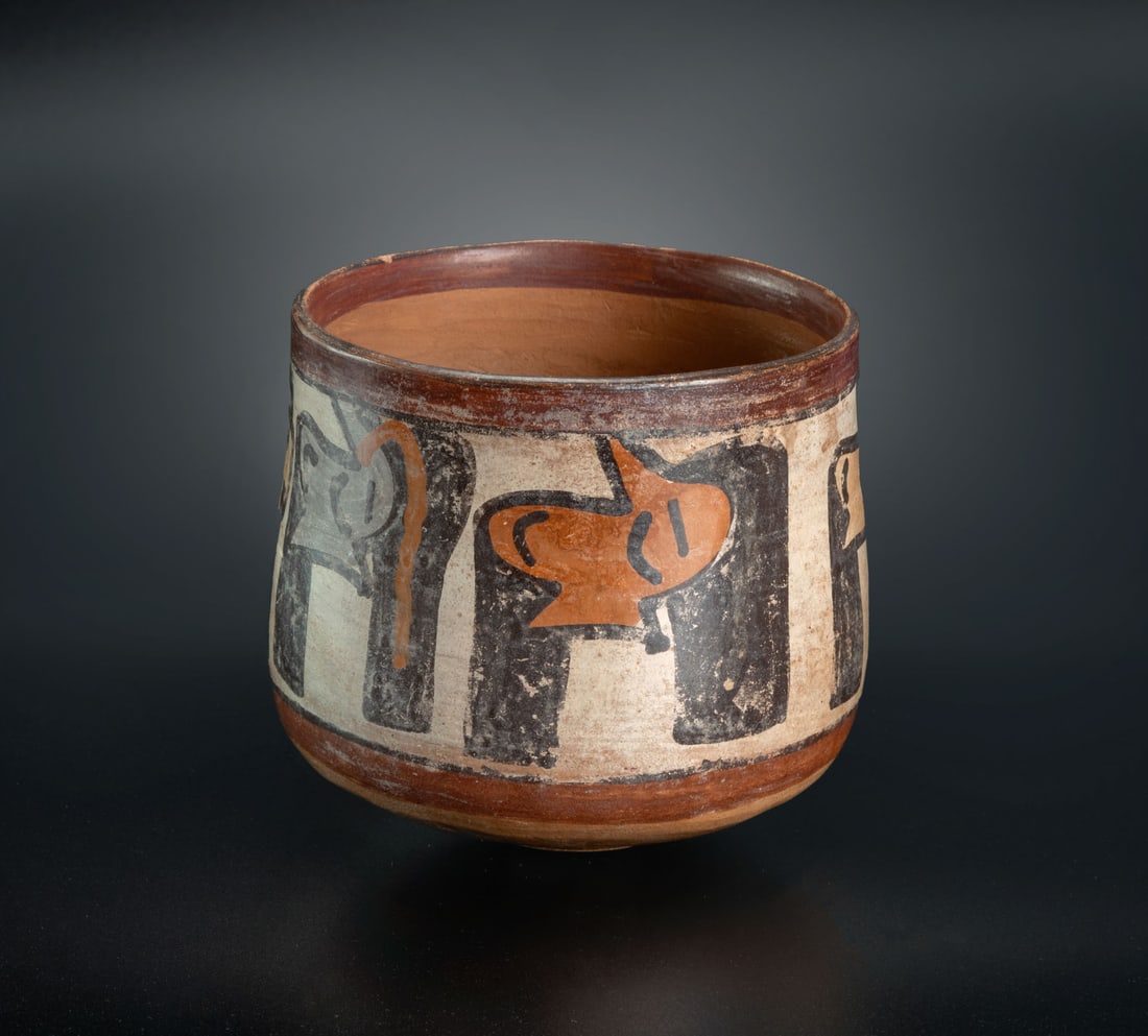 A Bowl with a Trophy Head Frieze, Middle Nasca, Peru, 200-300 CE (1 of 4)