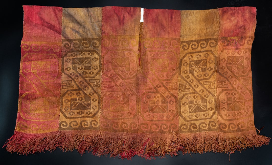 A Shirt (Unku) with Double-Headed Serpents, Pachacamac, Middle Horizon, 900-1200 CE: A Shirt (Unku) with Double-Headed Serpents, Pachacamac, Middle Horizon, 900-1200 CE Local Style - Central/South Style Multicolored camelid fiber double cloth plain weave. 94 x 54 cm For m