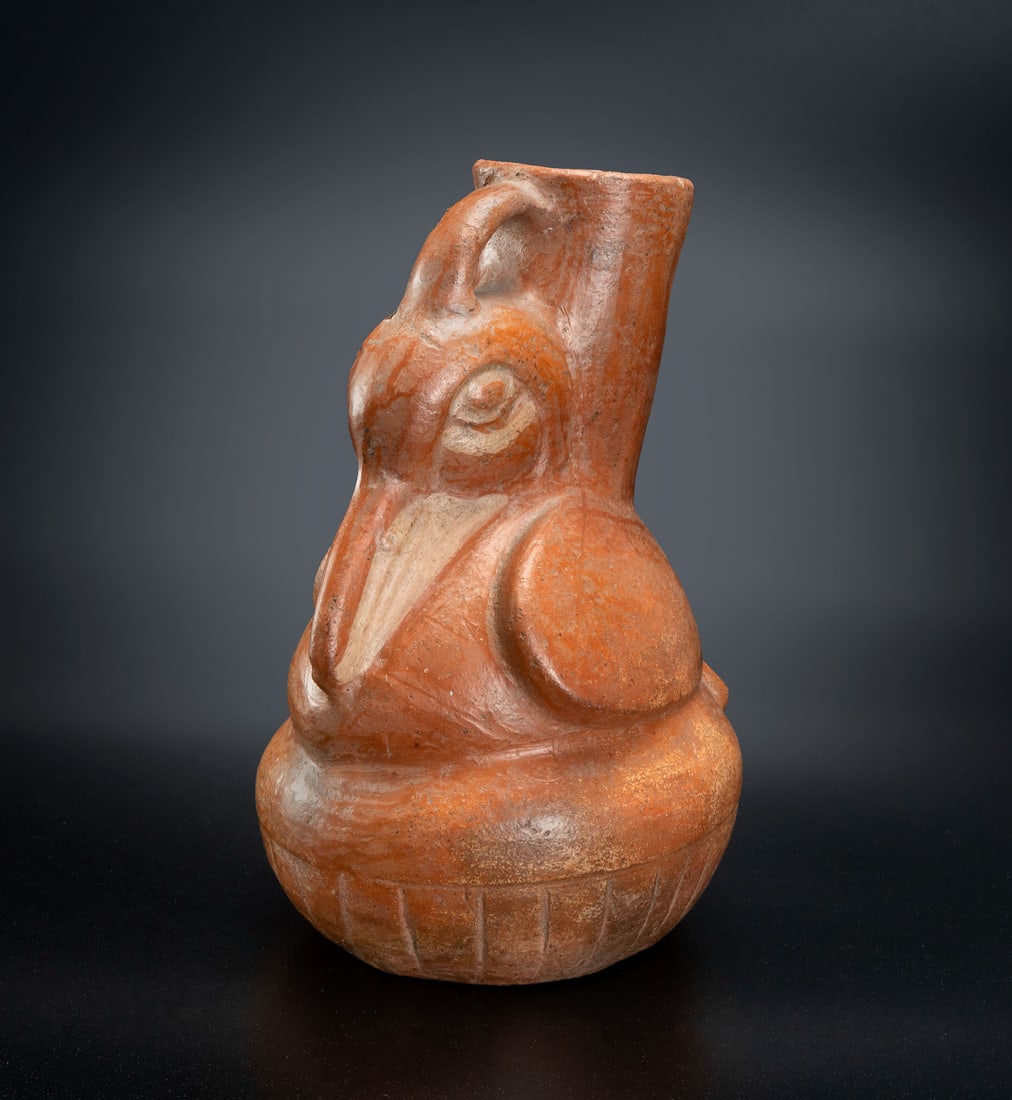 A Spout-and-Handle Effigy Jar: Duck, Early Moche, Peru, 100-450 CE (1 of 5)