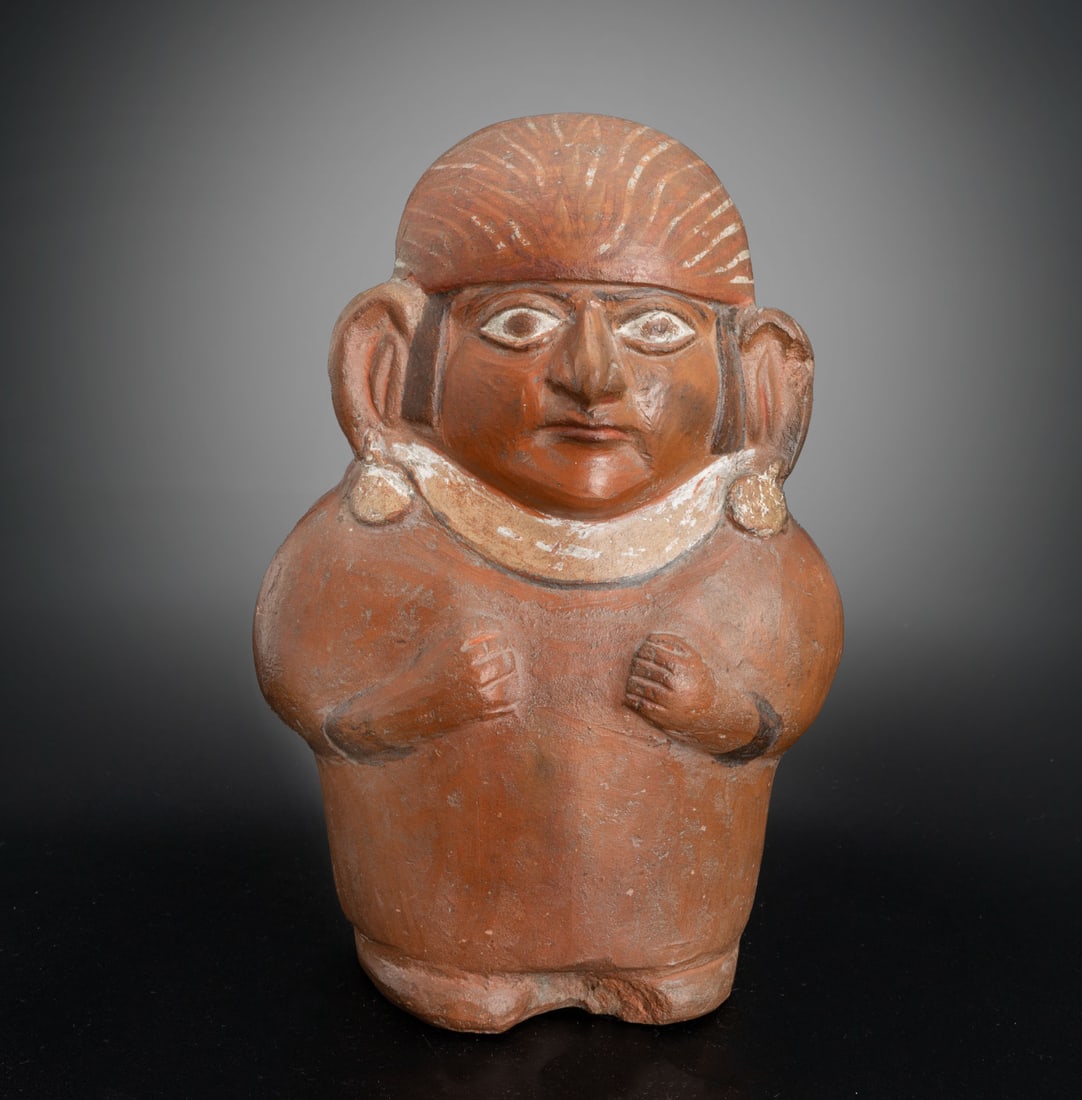 An Effigy Figurine: Standing Priest, Late Moche, Peru, 450-700 CE (1 of 5)