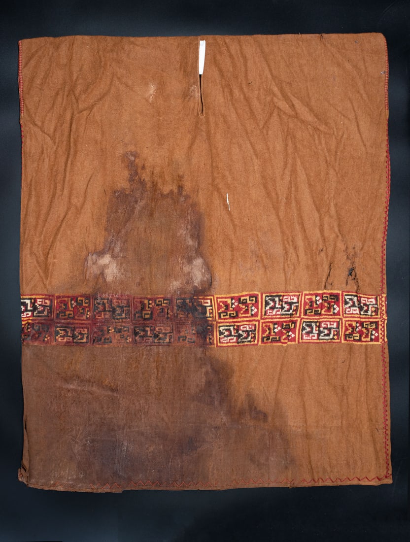 A Tunic (Unku) Decorated with Tokapu Waistband, Highlands, Peru, Late Horizon, 1450-1550 CE: A Tunic (Unku) Decorated with Tokapu Waistband, Highlands, Peru, Late Horizon, 1450-1550 CE Imperial Inca Multicolored camelid fiber in plain weave weft face with interlocked tapestry and eccentric we