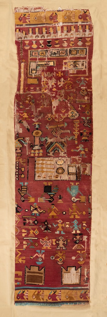 A Tapestry Panel with a Mythical Ceremonial Scene, North Coast, Peru, Early Late Intermediate (1 of 4)