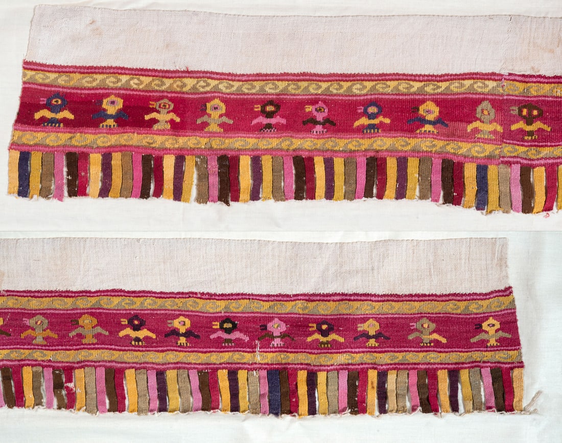Part of Garment with Decorative Border, Central Coast, Peru, Late Intermediate Period, 1100-1470 CE (1 of 1)