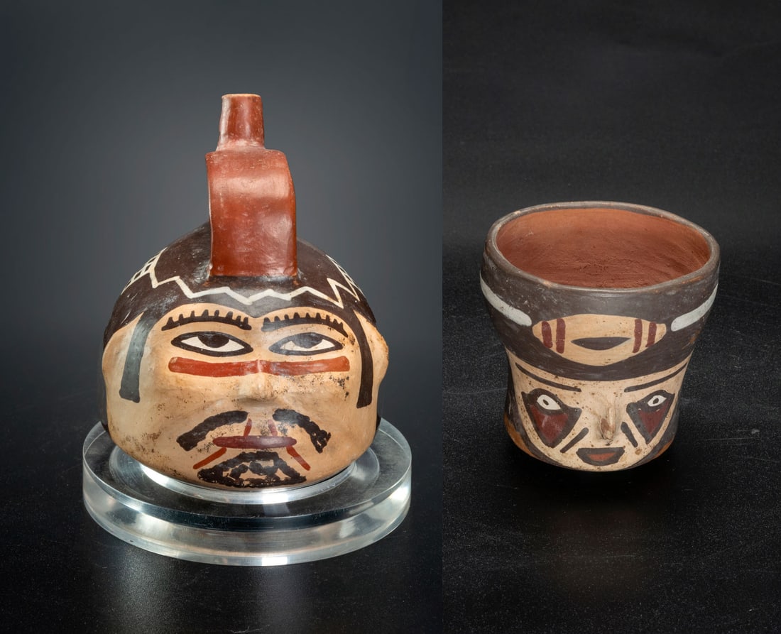 Two Anthropomorphic Effigy Vessels, Nasca, Peru, 100 BCE - 800 CE (1 of 6)