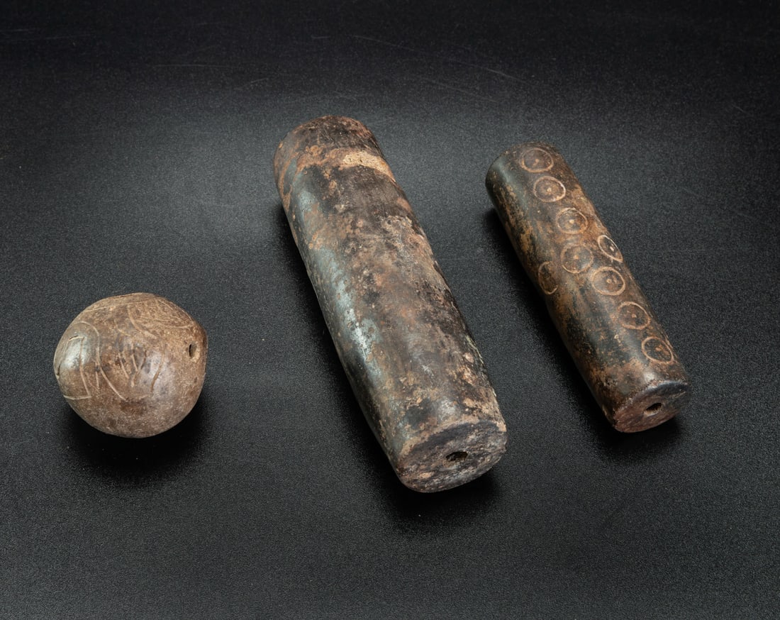 Three Miniature Musical Instruments, Chavin, Peru, 700-1 BCE (1 of 2)