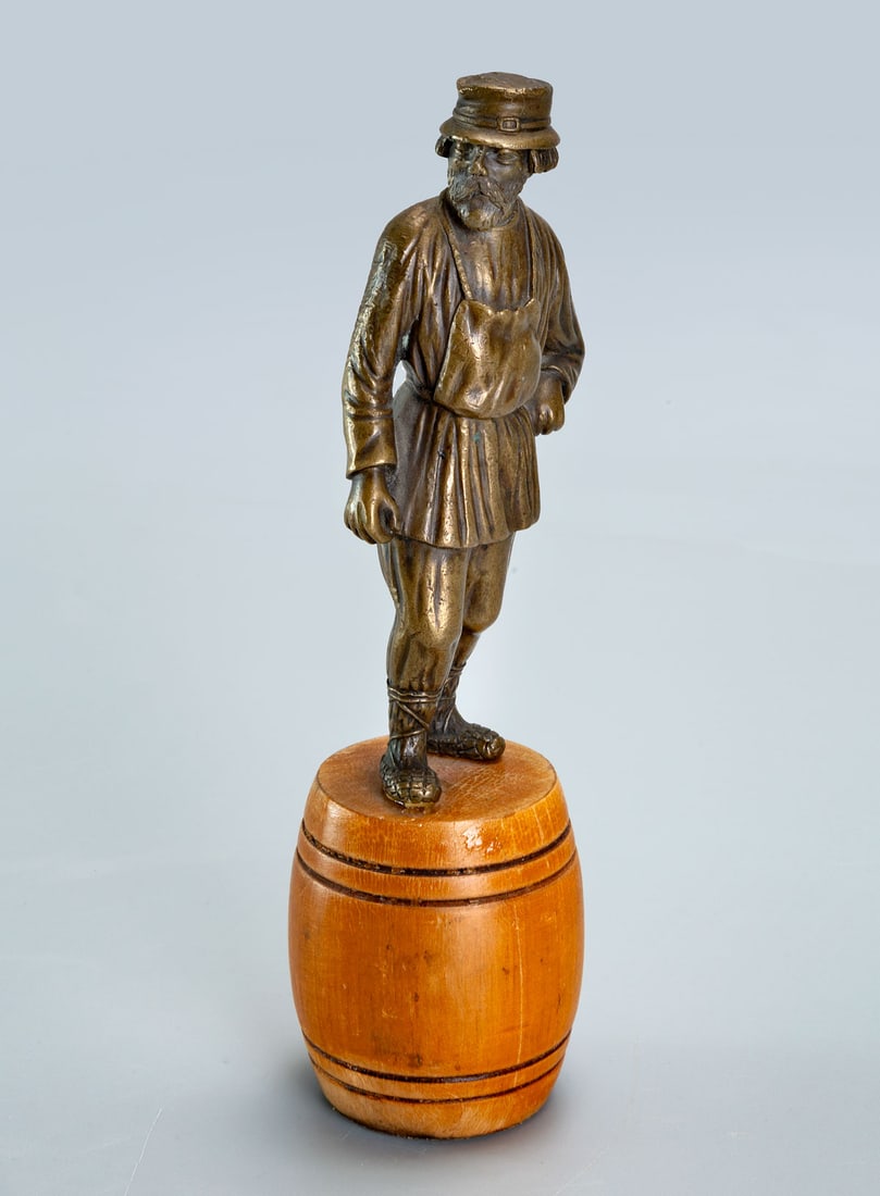 An Bronze Figurine of a Peasant, prob. Russia, Late 19th Century (1 of 3)