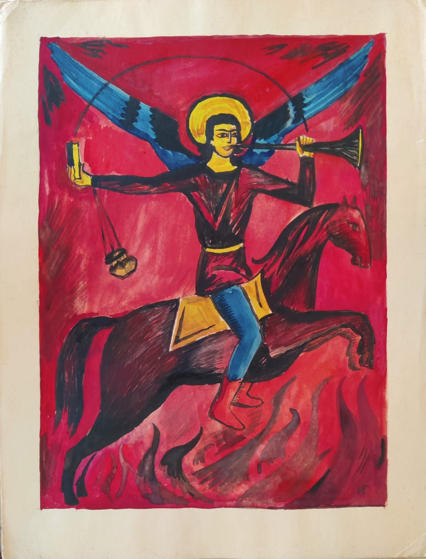 Natalia Goncharova (1881-1962), Saint Michael the Archangel (1 of 2)