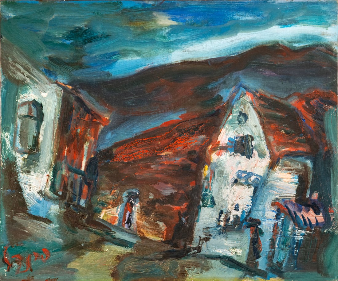 Yitzhak Frenkel Frenel (1899-1981), Landscape: Yitzhak Frenkel Frenel (1899-1981), Landscape Oil on board Signed (lower left). 39 x 46 cm Provenance: The Yerushalmi estate, Herzliya, by descent to the present owner.