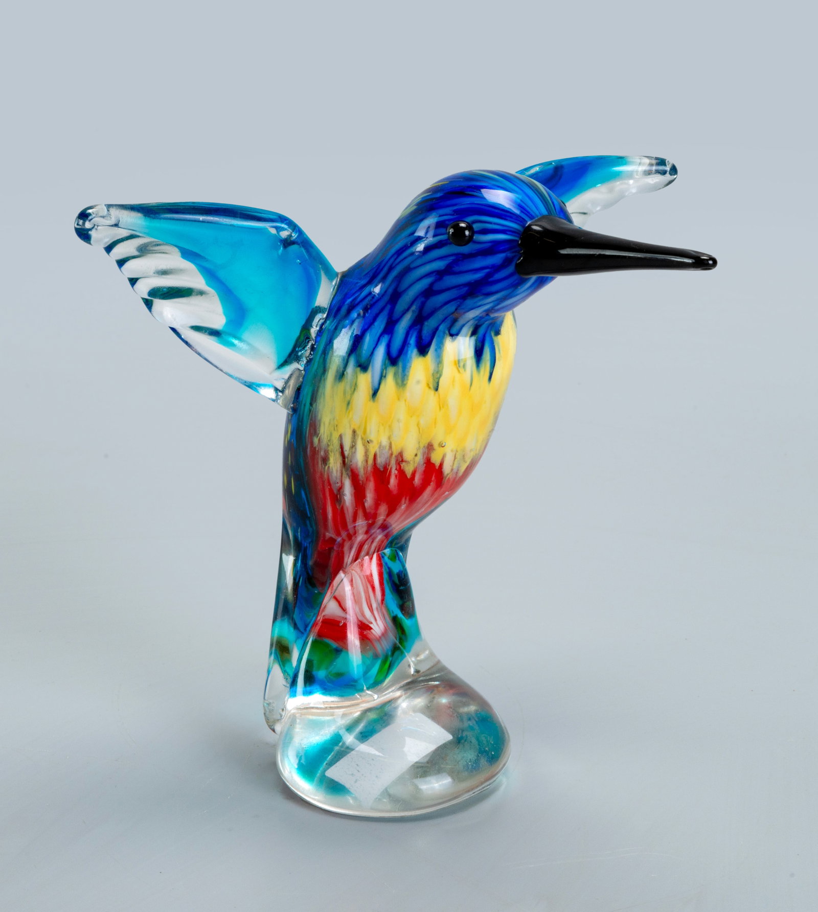 A Vintage Salviati Murano Amber Glass Figurine of a Hummingbird in Flight: A Vintage Salviati Murano Amber Glass Figurine of a Hummingbird in FlightHeight: 19 cmProvenance: The collection of Yafit Gerbi, Ramat Gan.