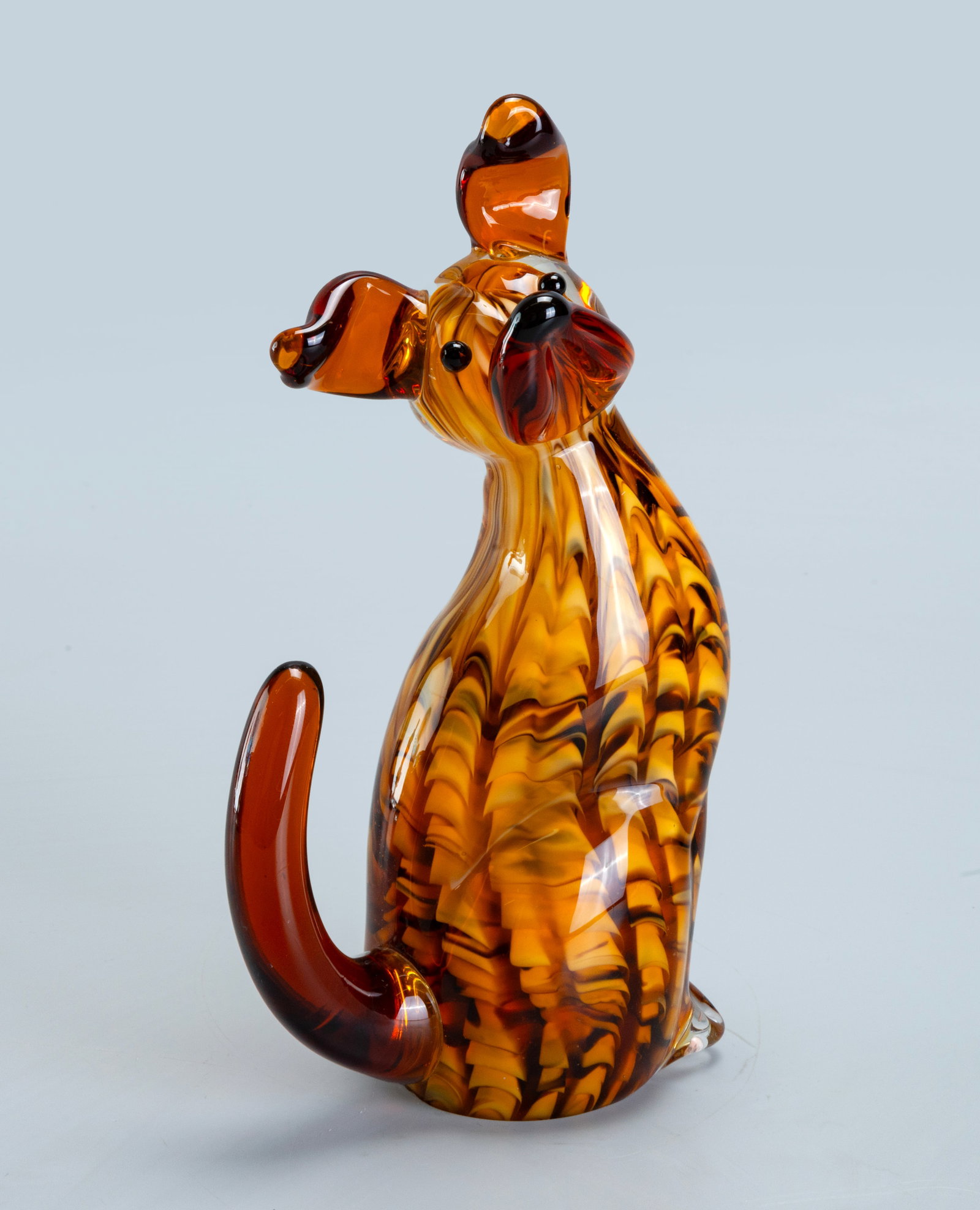 A Vintage Salviati Murano Glass Figurine of a Seated Dog (1 of 4)