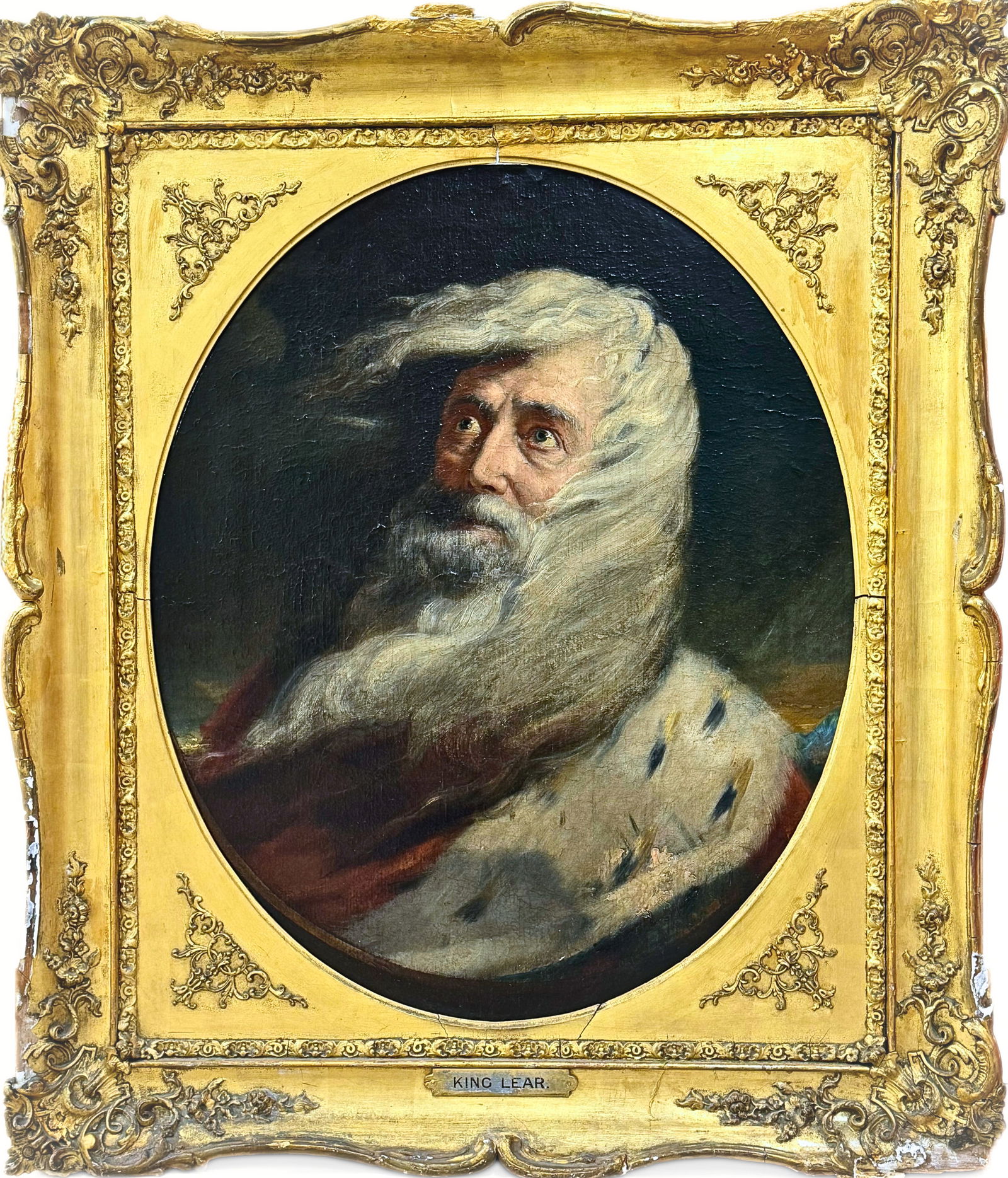 William Blake (1757-1827), KING LEAR': "William Blake (1757-1827), KING LEAR'" Oil on panel 1 of 6 illustrations painted by the artist for the series 'King Lear' Signed on the back 'The Bush Family'