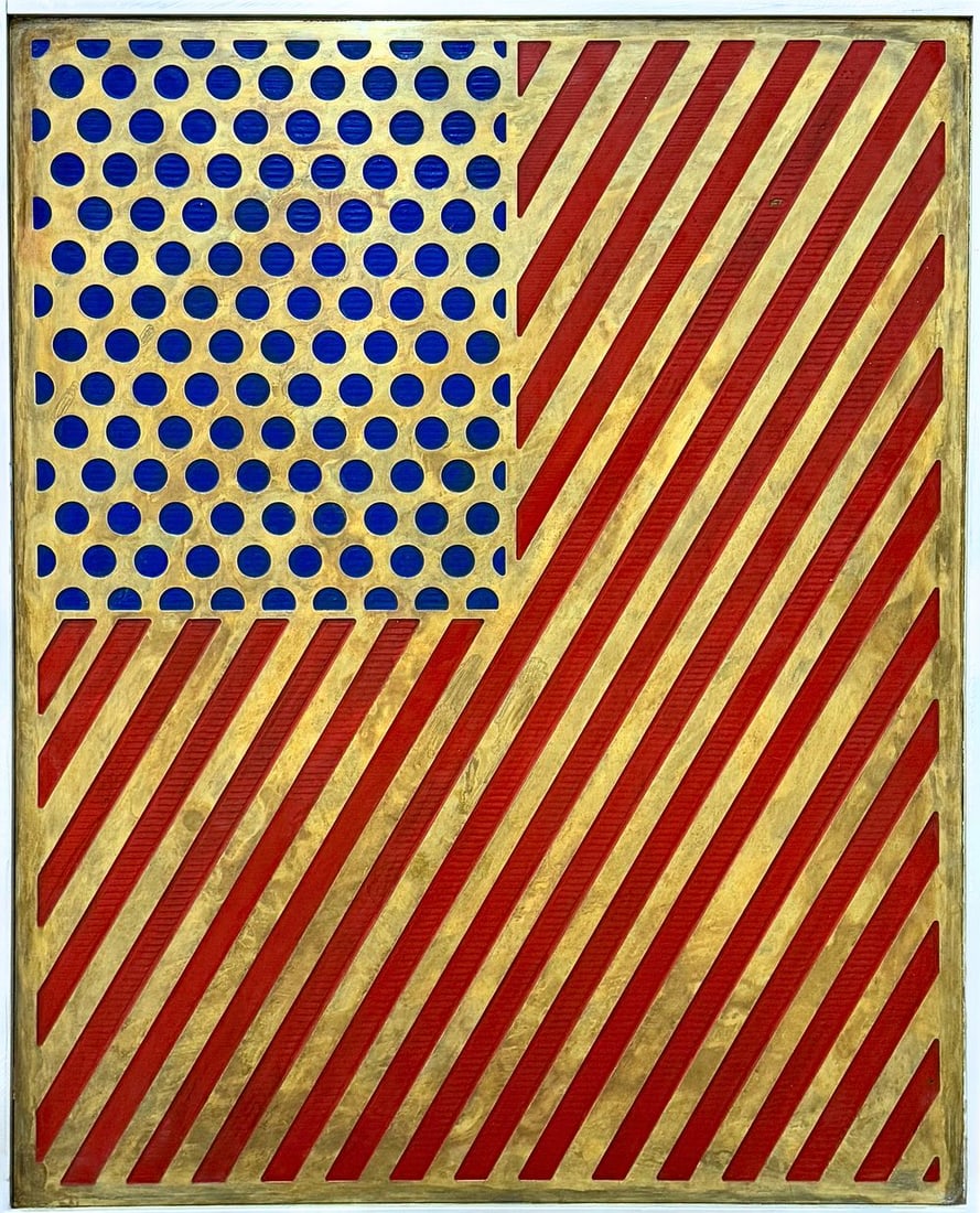 Roy Lichtenstein (1923-1997), Copper plaque, US Flag