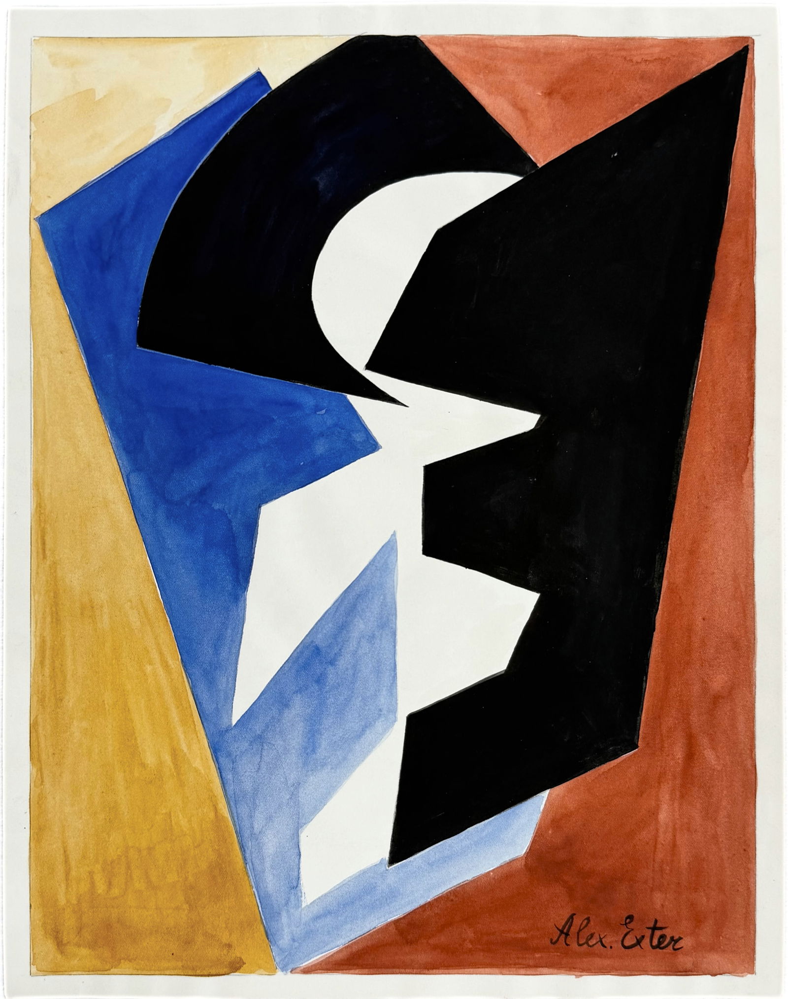 Alexandra Exter (1882-1949), Composition (Movement of Color): Alexandra Exter (1882-1949), Composition (Movement of Color) Watercolor and gouache on paper Signed lower right Dimensions: 33× 23.8 cm Note: Accompanied by a certificate of J