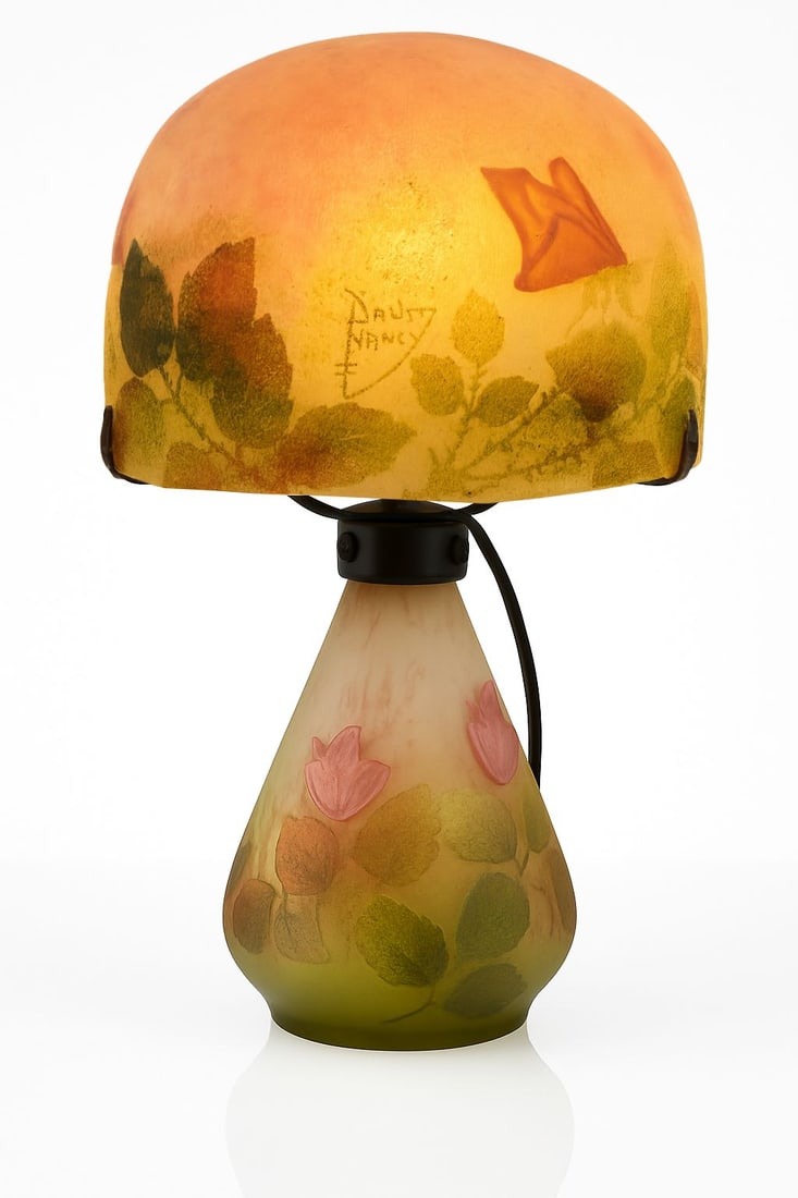 Daum Nancy, Table Lamp with Magnolia Flowers, circa 1900-1910 (1 of 5)