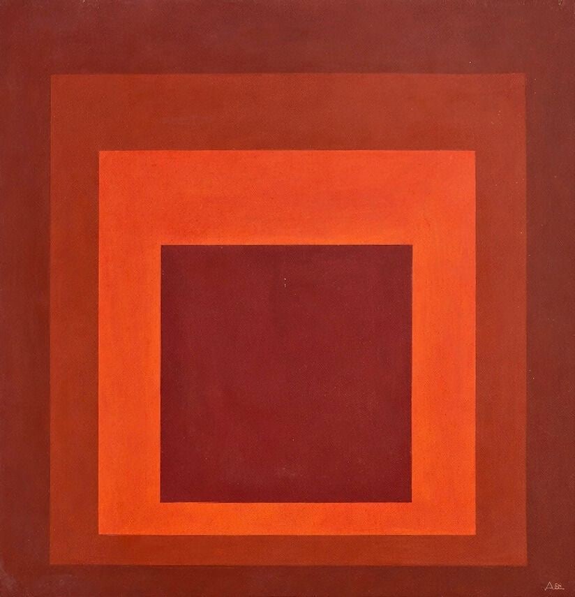 Josef Albers (1888–1976) Homage to the Square: Josef Albers (1888–1976)Homage to the Square Oil on Masonite Signed and dated lower right Dimensions: 81.2 × 81.2 cm Prove