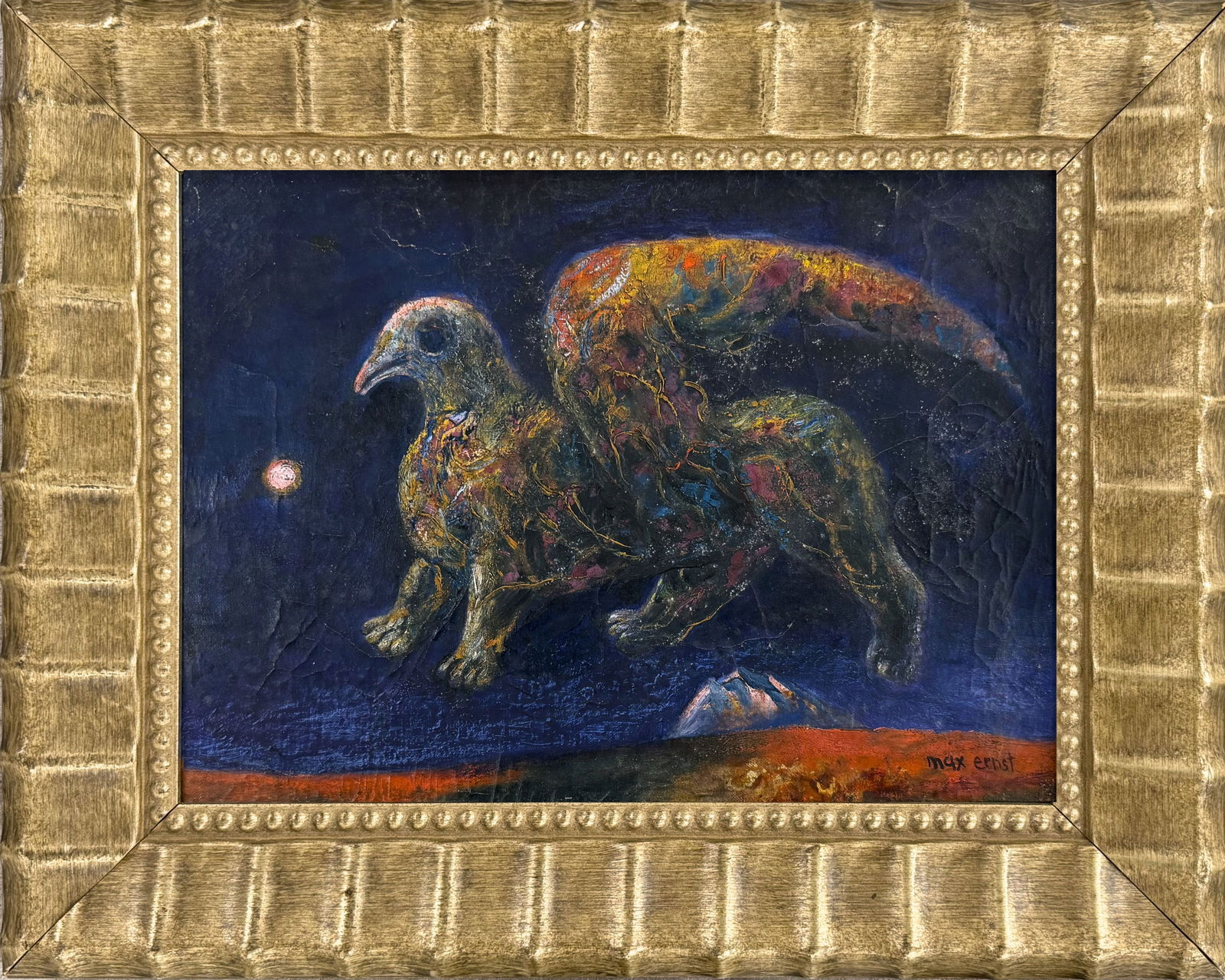 Max Ernst (1891-1976), France/Germany Bird Loplop: Max Ernst (1891-1976), France/GermanyBird Loplop Oil on canvas 1927-1929 Signed lower right Dimensions (including frame): 50x40cm Dimensions (excluding frame): 37x27cm <