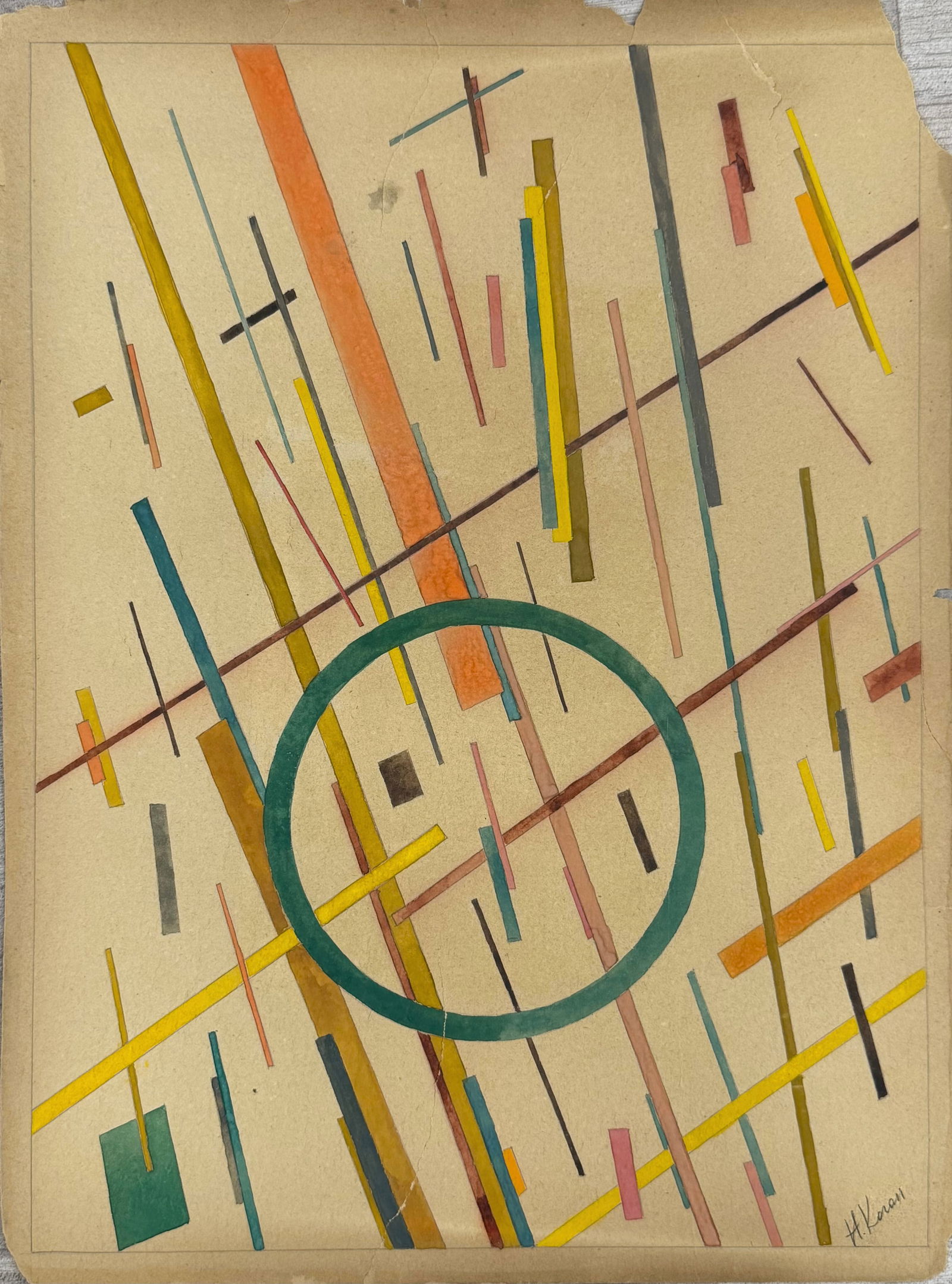 Nina Kogan (1894-1942), Abstract Geometric Composition (1 of 2)