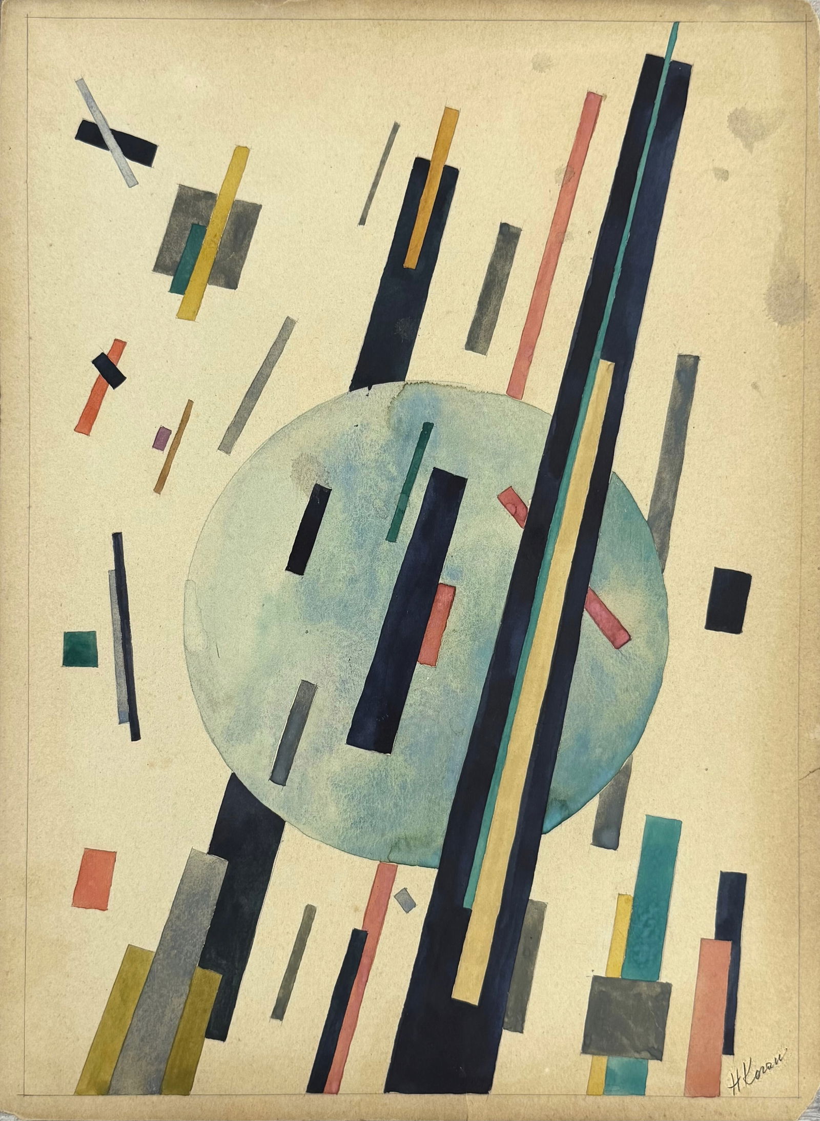 Nina Kogan (1894-1942), Abstract Geometric Composition (1 of 2)