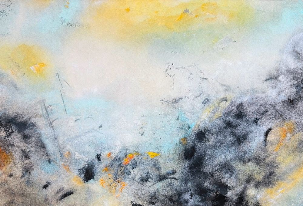 Attributed to Zao Wou-Ki (1921-2013): Attributed to Zao Wou-Ki (1921-2013) Watercolor on paper Dimensions: 33.5 × 23 cm Provenance: Private collection of Jean-Philippe Ghaen, France