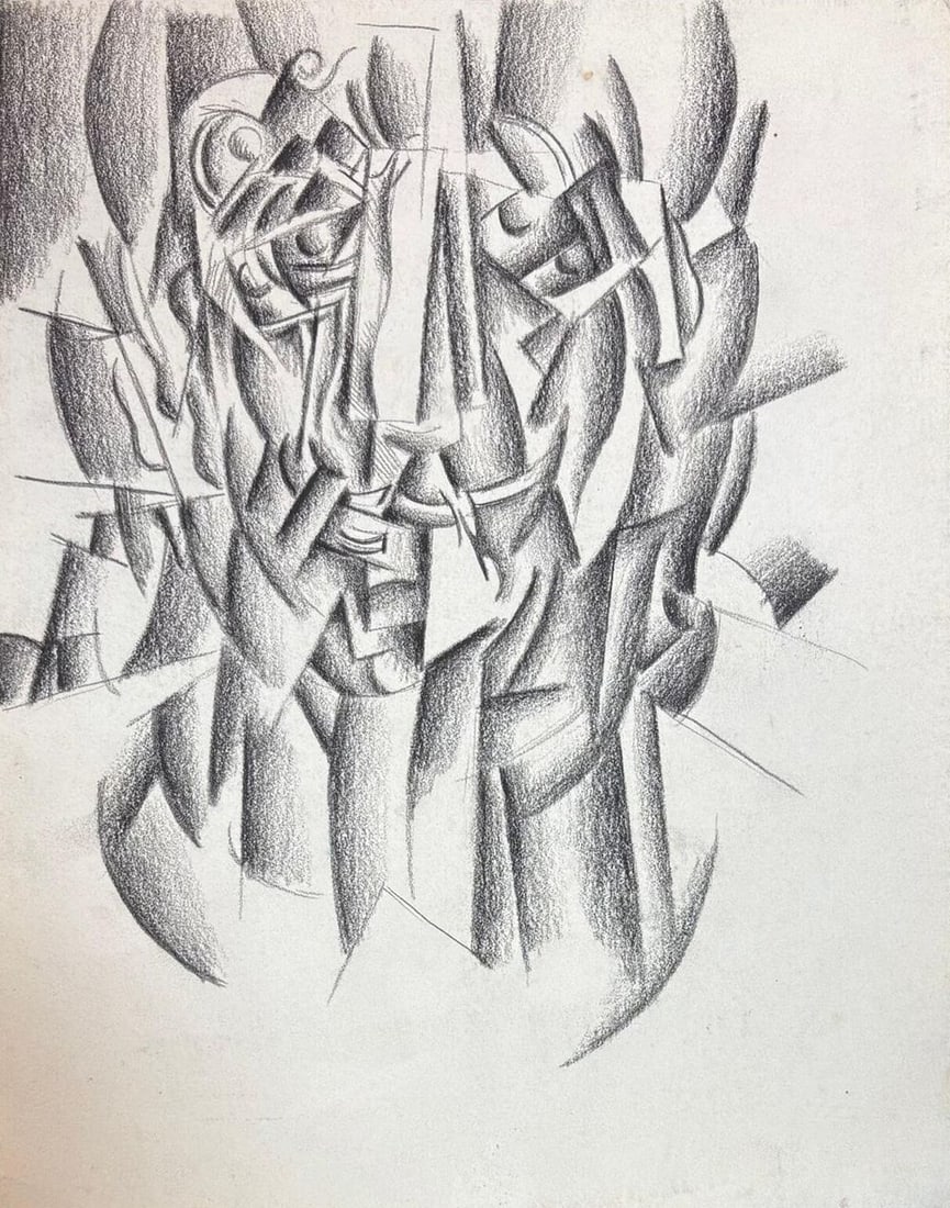 Attributed to Juan Gris (1887-1927), Spain: Attributed to Juan Gris (1887-1927), Spain Pencil on paper Dimensions:29.3x23cm Provenance: Private collection of Jean-Philippe Ghaen, France Condition: For a detailed condition rep