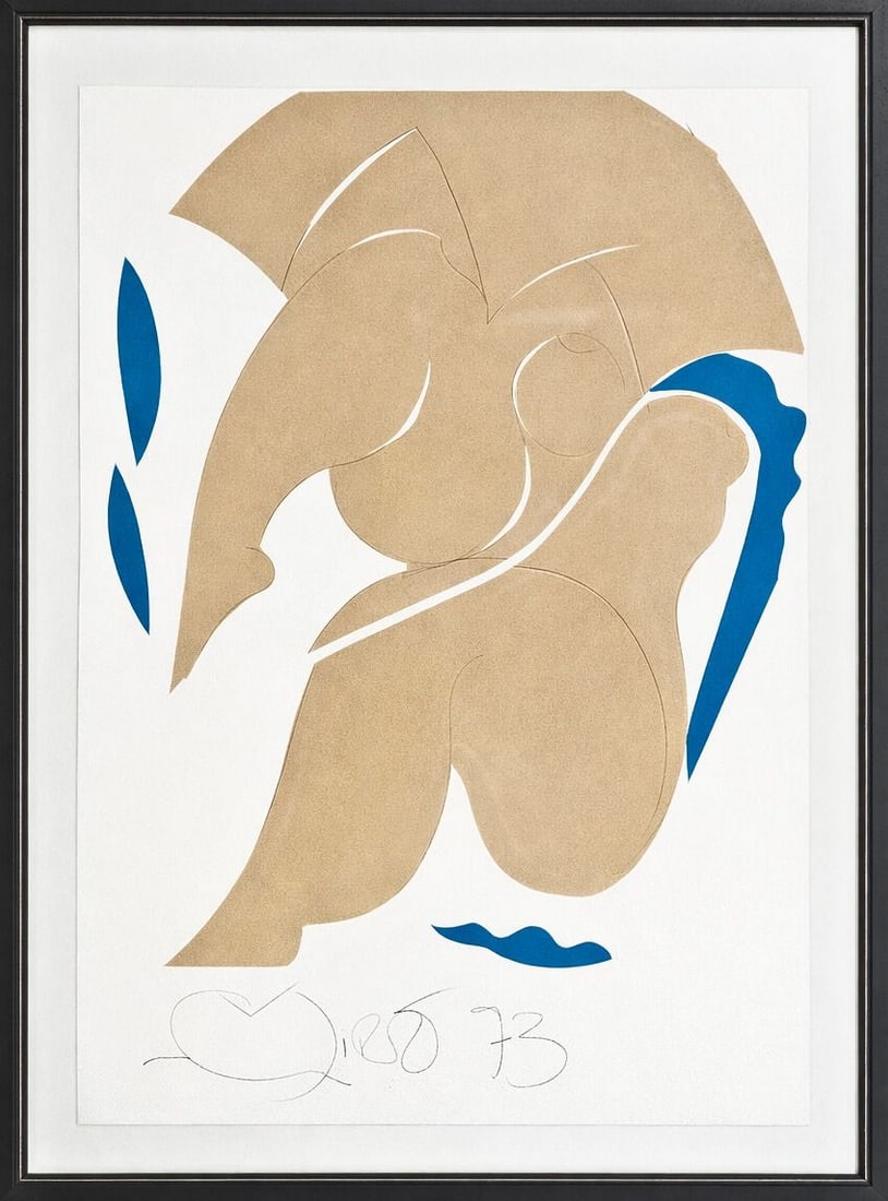 Joan Miro (1893-1983), Barcelona Collage: Joan Miro (1893-1983), BarcelonaCollage Collage Signed and dated ’73 lower part Dimensions (excluding frame): 76 × 56 cm Provenance:Collection of Gérard Bonnet, F