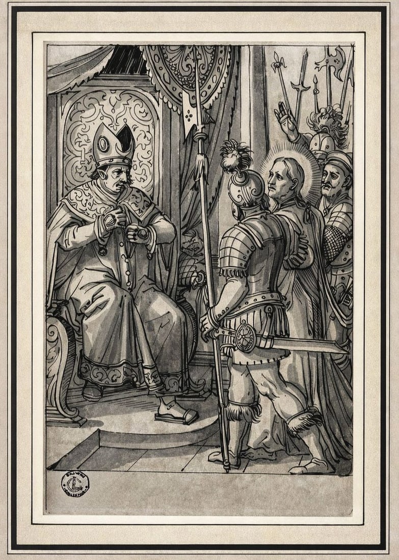 Albrecht Durer (1471-1528), 15th century King: Albrecht Durer (1471-1528), 15th century King Ink on paper Dimensions (excluding frame): 19.5 × 15.5 cm Archive stamp (lower front)