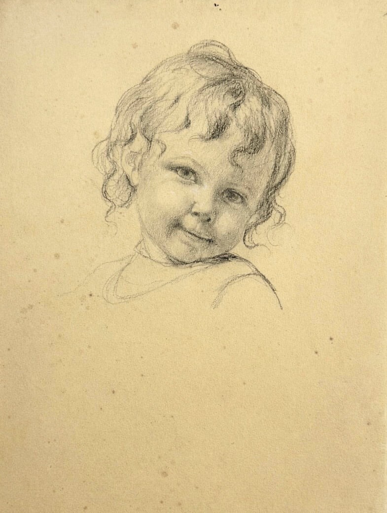 Attributed to Jean-Honore Fragonard (1732-1806), Portrait of a Child (1 of 2)