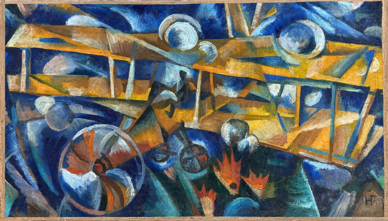 Natalia Goncharova (1881-1962) Futurist Composition: Natalia Goncharova (1881-1962)Futurist Composition Oil on canvas Signed lower right Dimensions:51 x 29.5 cm Provenance: From the collection of Olivia Amar (Estate of Omer