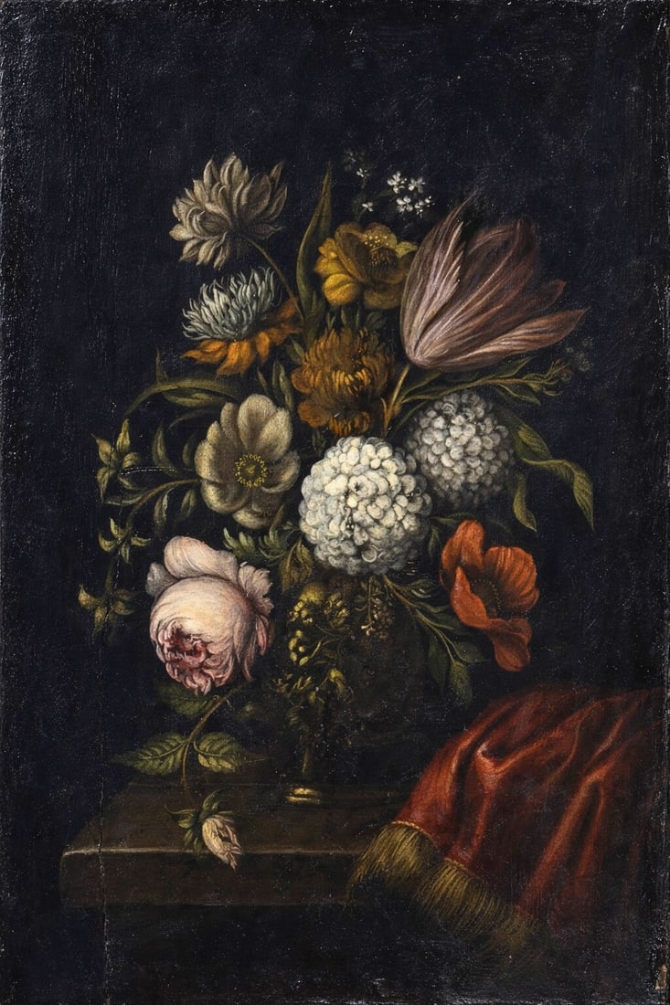 Attributed to Ambrosius Bosschaert the Elder (1573-1621) Floral Still Life (1 of 2)
