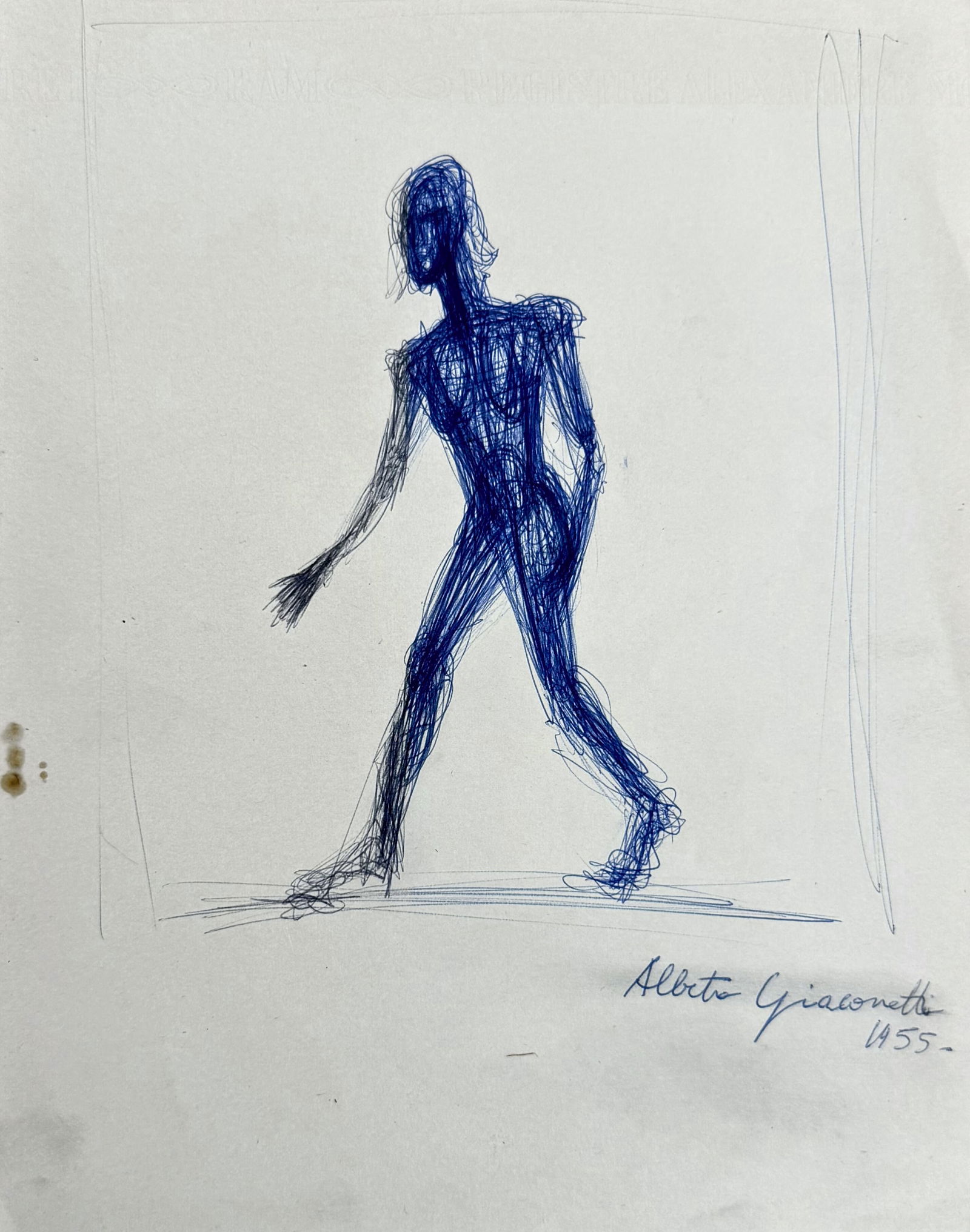 Signed Alberto Giacometti (1901-1966), Drawing (1 of 2)