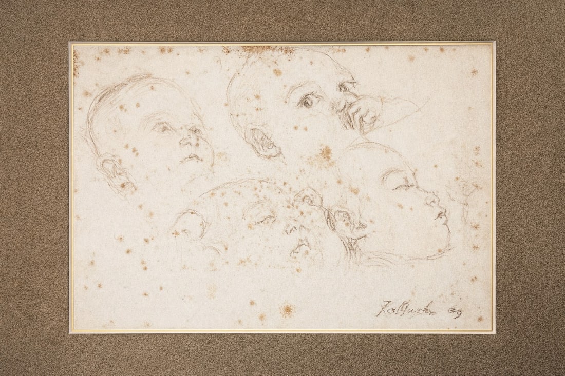 Kathe Kollwitz (1867-1945), Study of Infant Heads 1909 (1 of 3)