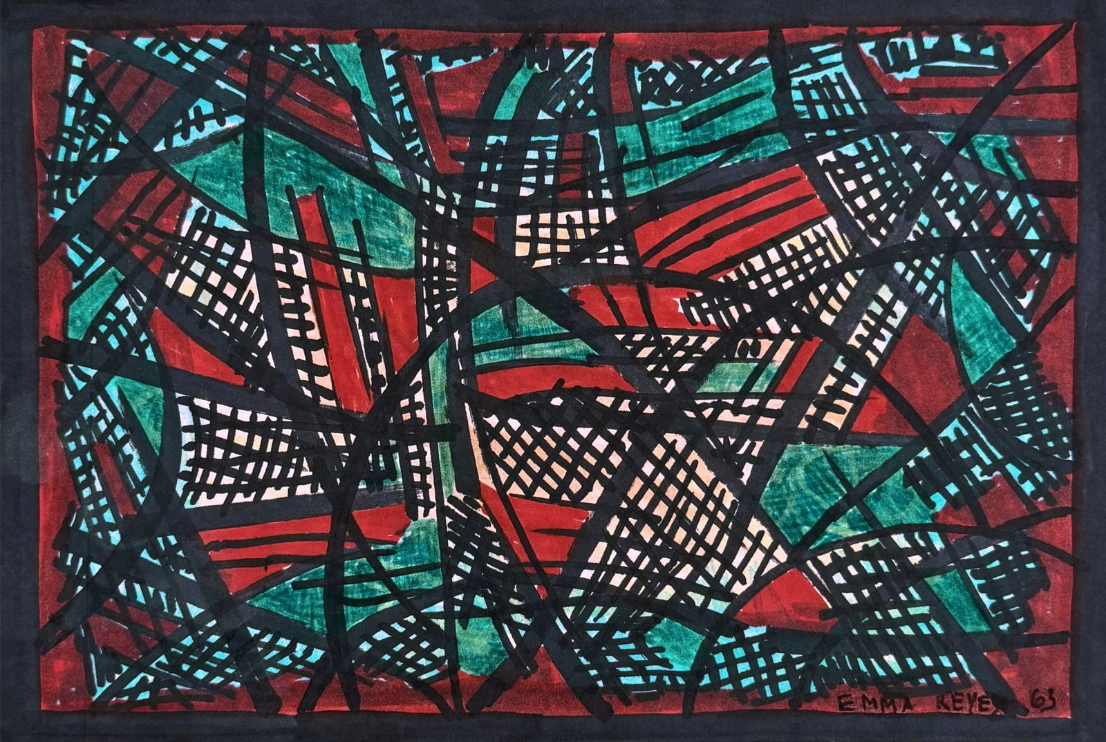 Emma Reyes 1919-2003 Untitled (Abstract Composition) (1 of 3)